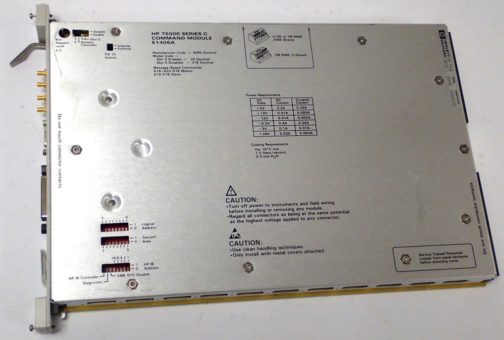 AGILENT E1406A VXI GPIB COMMAND MODULE SERIES C for 75000 MAINFRAMES TESTED!
