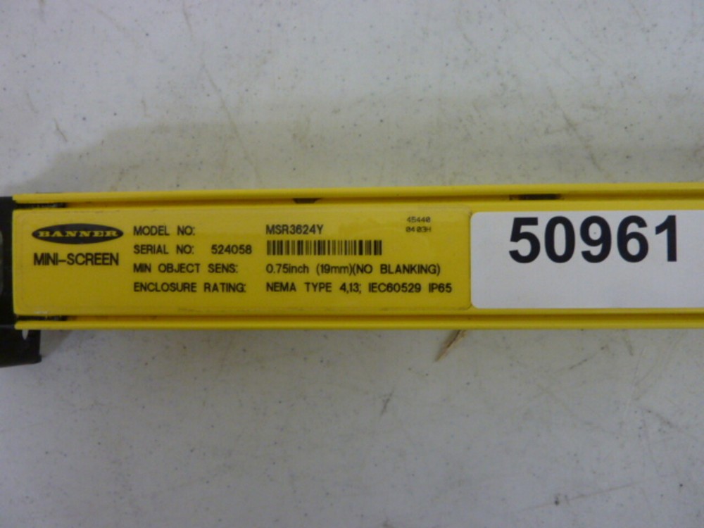 SICK OPTIC ELECTRONIC Light Curtain MSR3624Y Used #50970