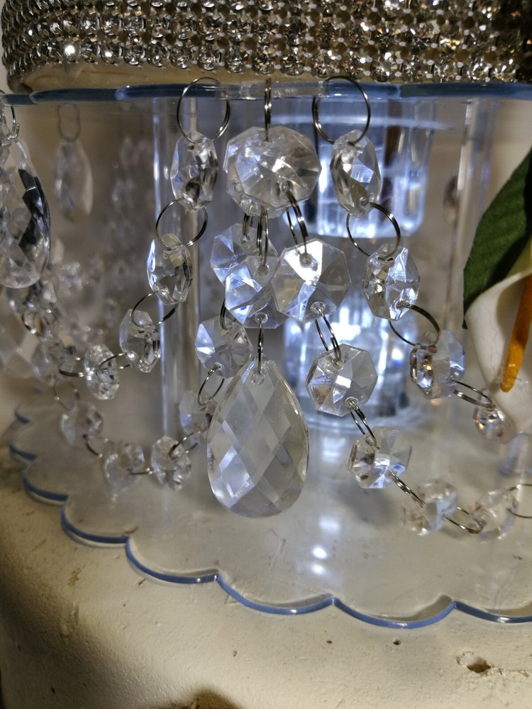 Elegant 2 Piece Set Crystal Cake Separators Wedding Cake Stands