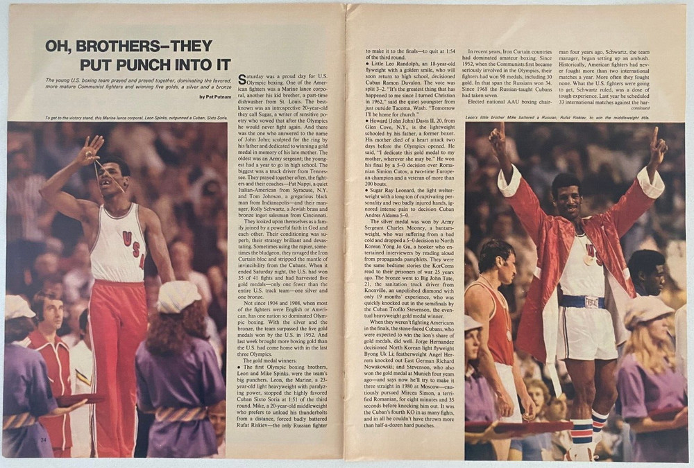 Leon Spinks vs Sixto Soria Mike Spinks vs Rufat Riskiev Vintage 1976 SI Article
