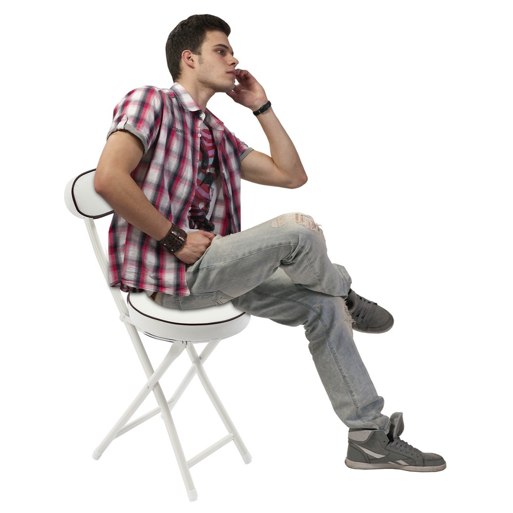 4pcs Upholstered Counter Stool Bar Stool , Portable Folding Kitchen Dining Chair