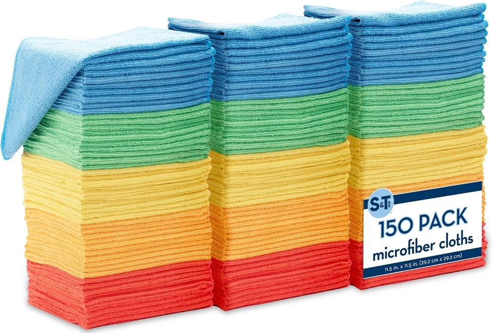 150 Pack Microfiber Cleaning Cloth, Bulk Towels Home,Reusable Microfiber Towels