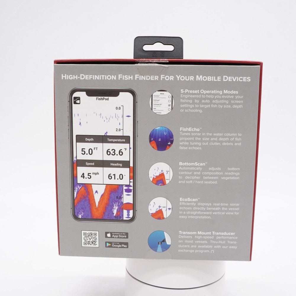 HawkEye FISHPOD® 10BX BOAT MOUNT BLUETOOTH FISH FINDER