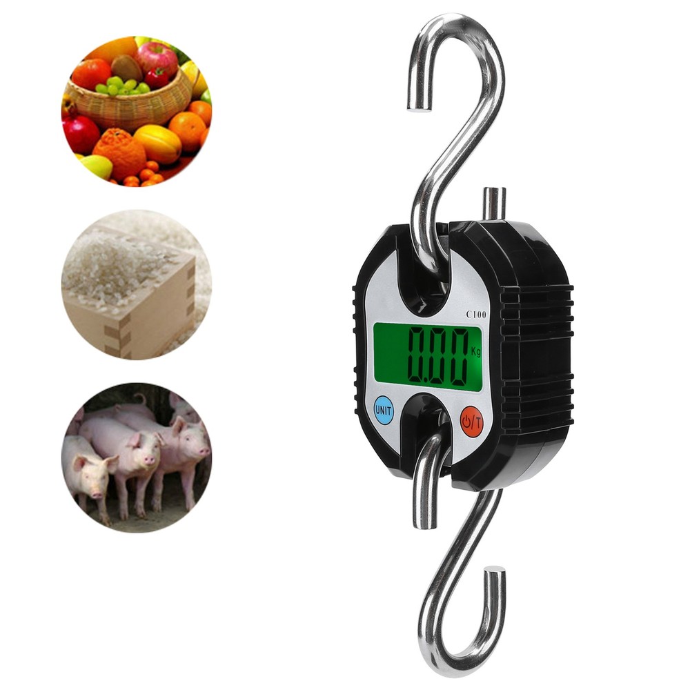150KG Crane Scale LCD Digital Electronic Hook Hanging Weight For Heavy Objects