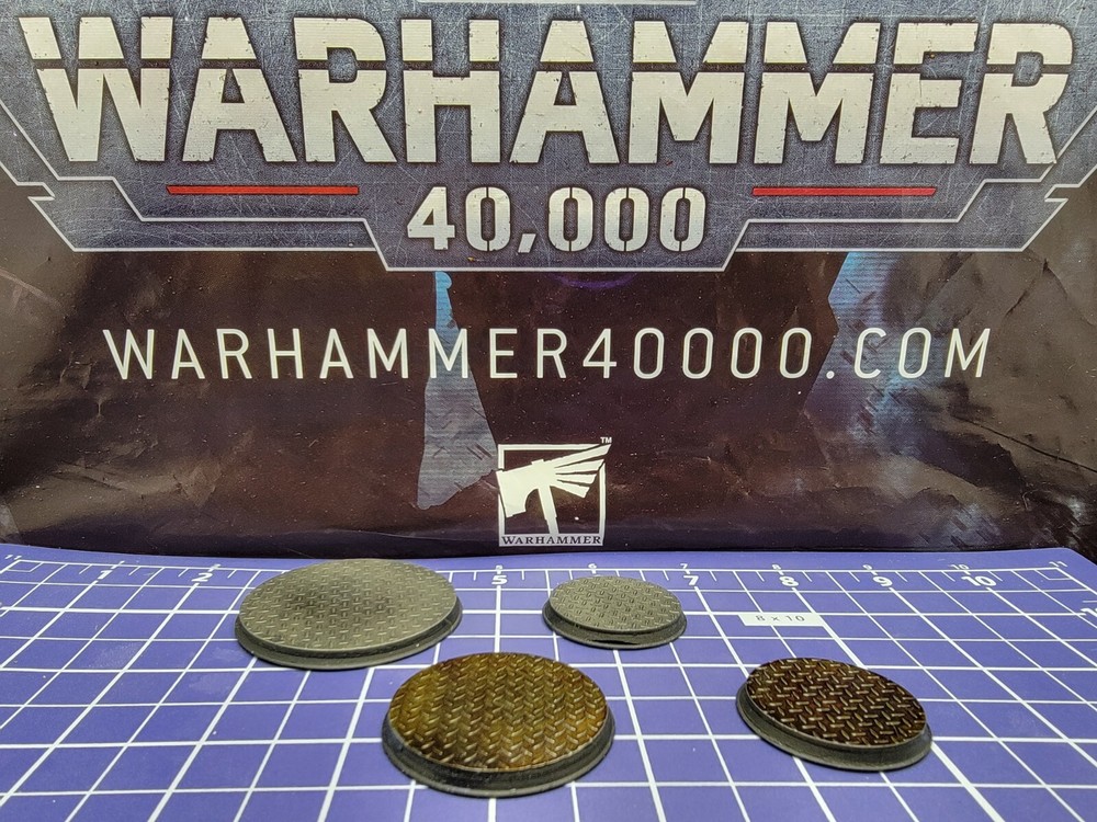 Sci-Fi Bases x2 40mm Ready To Paint Warhammer 40K Necromunda Made to Oder