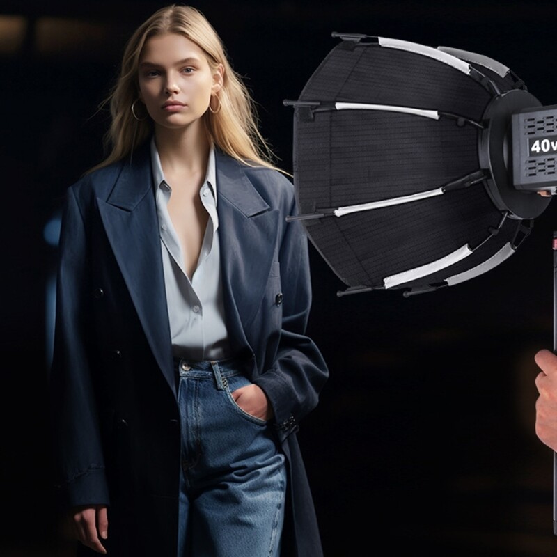 Multifunction 290mm Octagonal Softbox with LED Lighting for Small Item