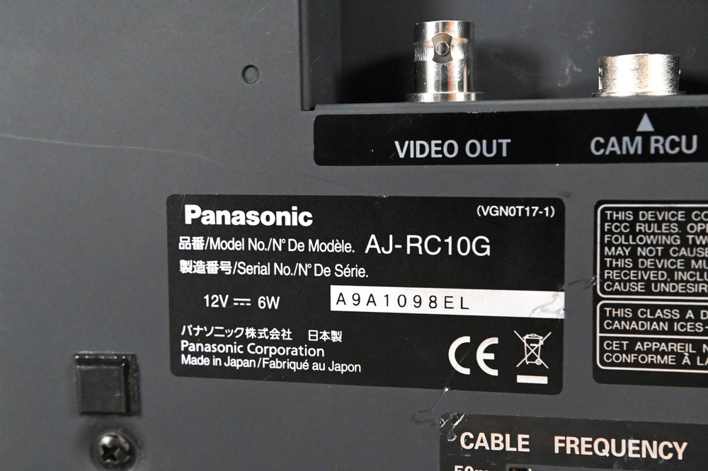 Panasonic AJ-RC10G Remote Control Unit CG01C1A