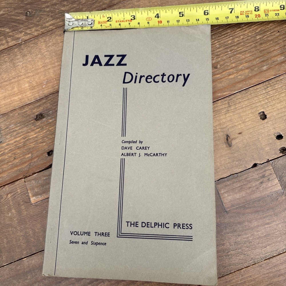 Jazz Directory, Vol 1/2/3 & 4 Compiled By Dave Carey & Albert McCarthy A