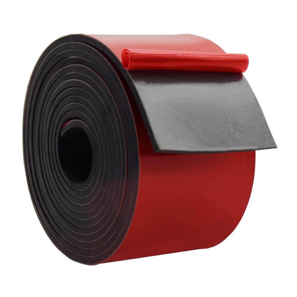 Solid Neoprene Rubber Strips with Adhesive Backing 1/8 (.125)" Thick x 3" Wid...