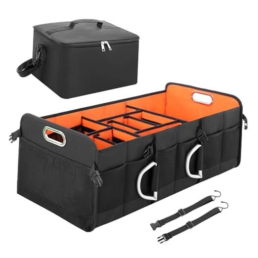 Trunk Organizer for SUV, Multi-Compartment Car Trunk Organizer, Car Large