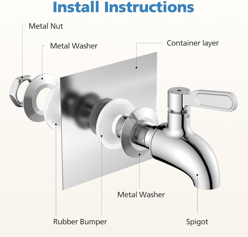 Stainless Steel Spigot - Fits Alexapure Pro Berkey Systems ProOne