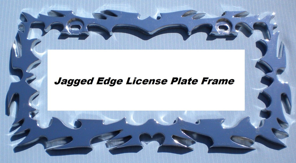 Jagged Edge Chrome License Plate Frame