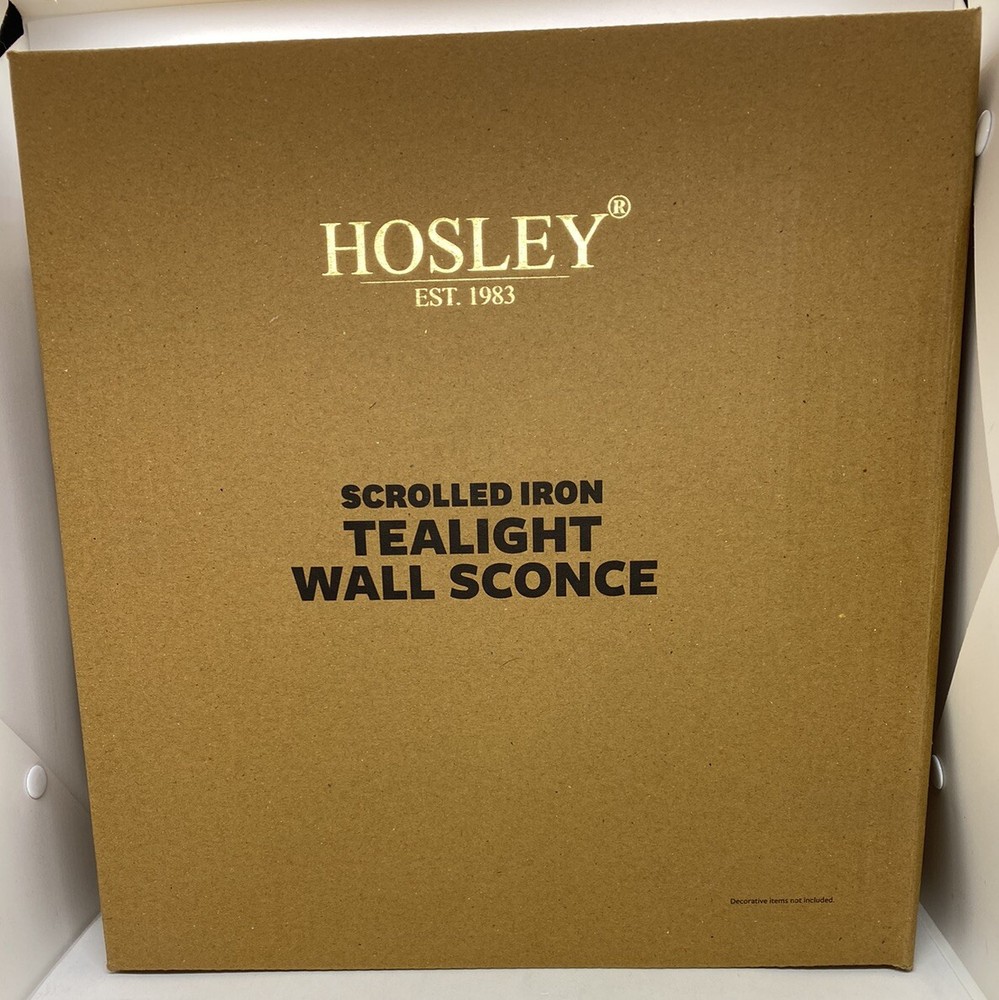 Scrolled Iron Tealight Wall Sconce 17 x 12" by Hosley
