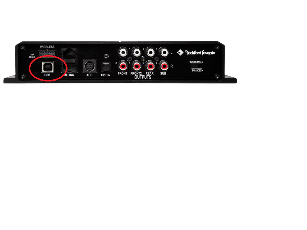 Rockford Fosgate DSP to PC Cable Laptop Computer USB 3SIXTY.3 Processor Audio