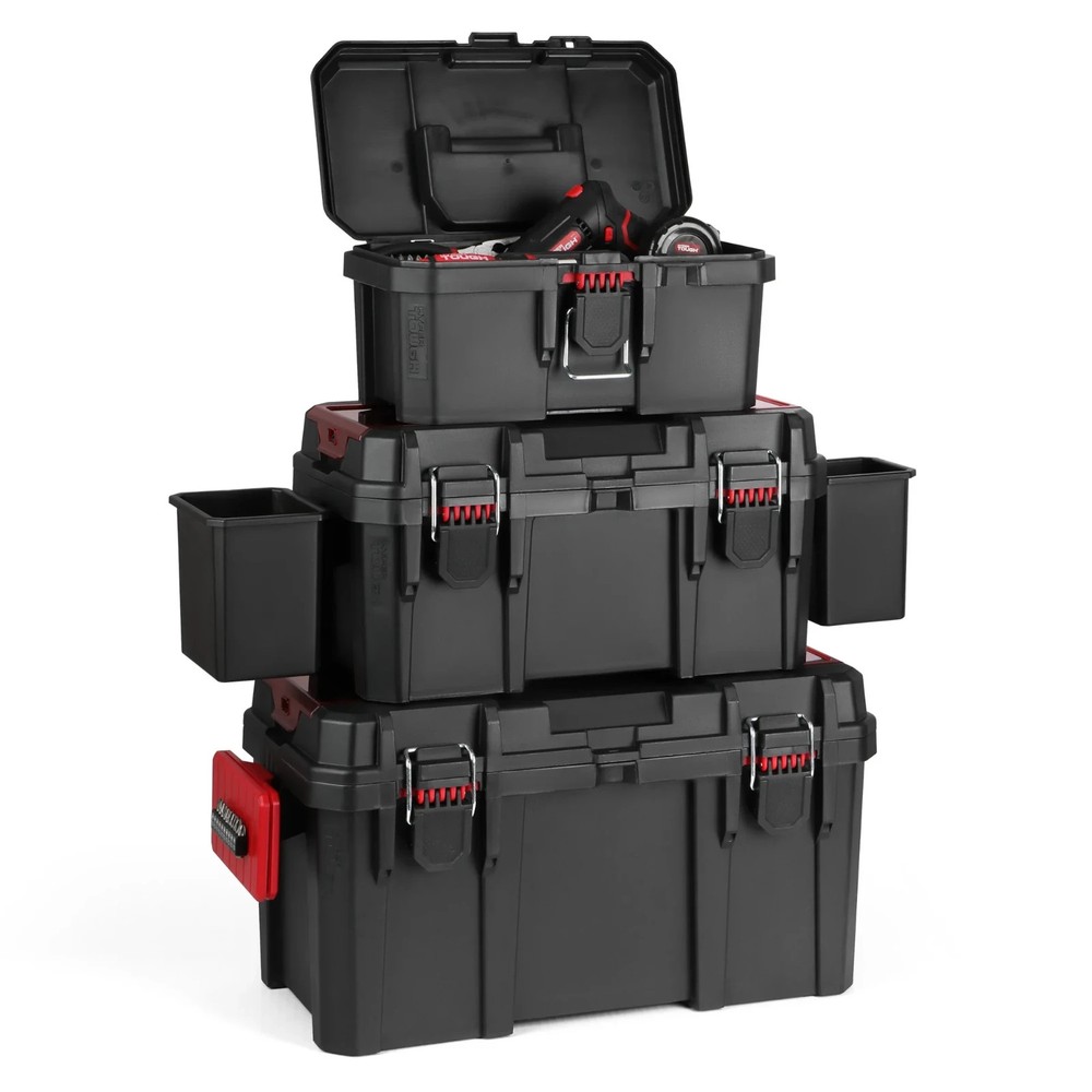 Hyper Tough 16" Toolbox Heavy Duty Resin Tool Box w Organizer