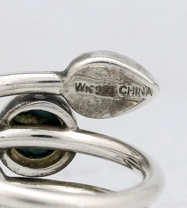 Lapis Turquoise 3 Stone Sterling Ring 6