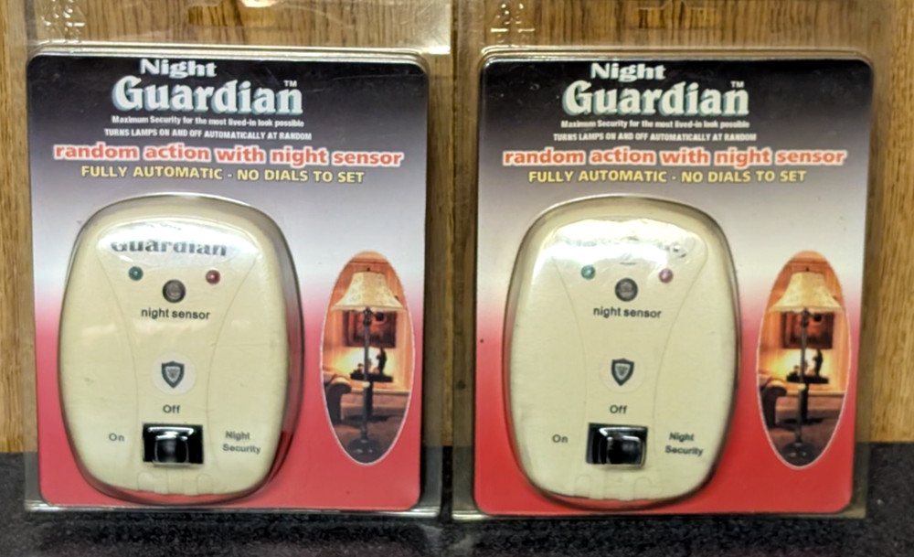 2~ Night Guardian  Fully Automatic Night Sensor Night Security Turn Lamps On/Off
