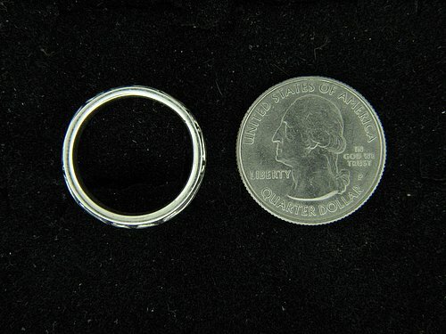 Spinner Ring Floral Vine Design in Sterling Silver with Oxidized Background