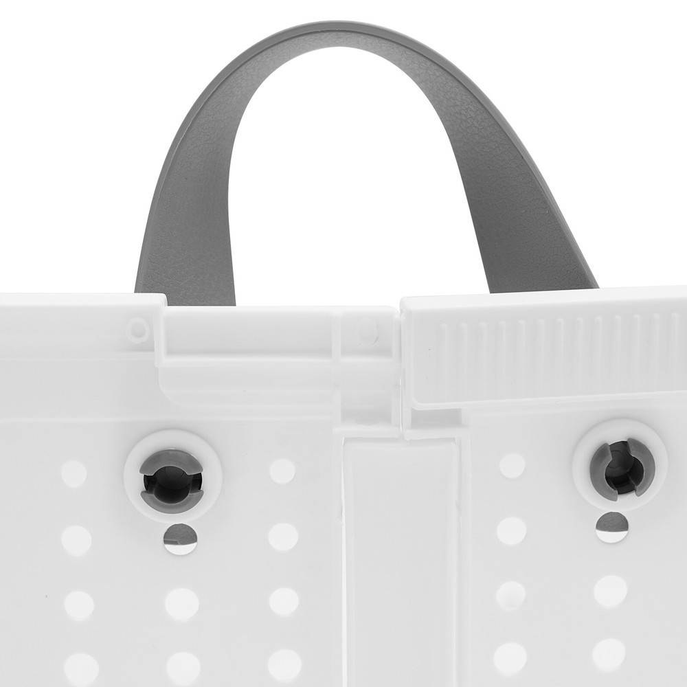 Folding Laundry Basket Hamper Movable Bathroom Dirty Clothes Hamper w/ 4 Wheels