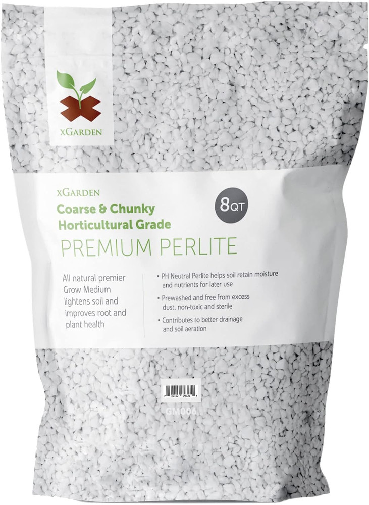8 Quarts Horticultural Grade Premium Perlite - Coarse and Chunky