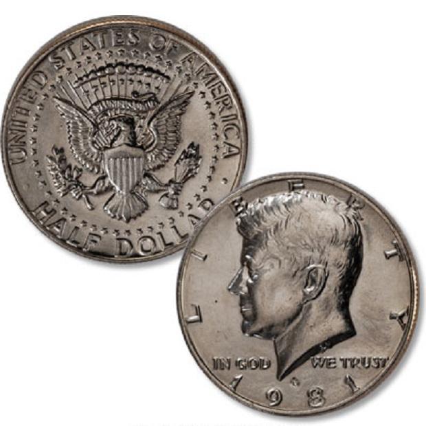 BU ROLL OF 1981-P HALF DOLLARS