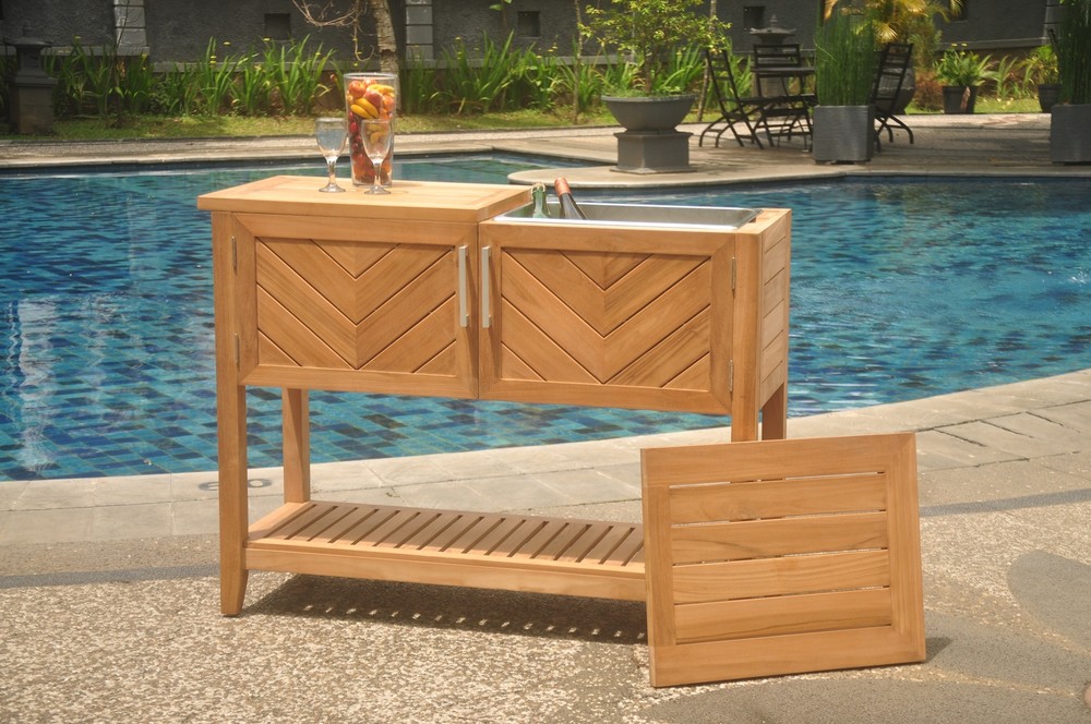 VENTURA TEAK CONSOLE TABLE - PATIO / POOL / GARDEN