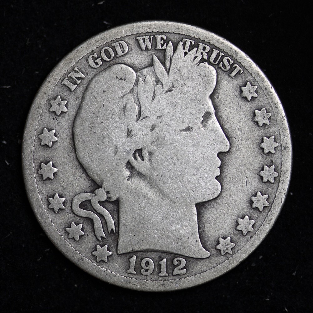 1912-S Barber Silver Half Dollar BO83