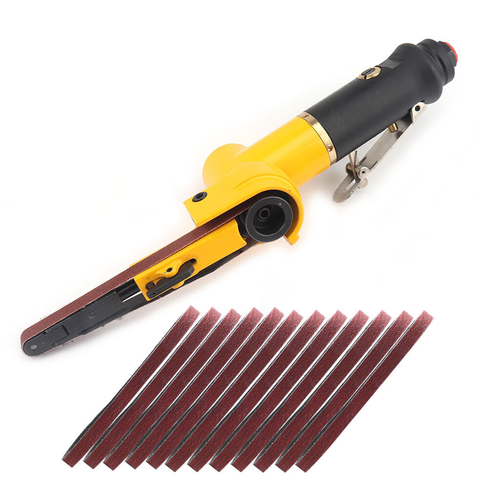 Mini Air Operated Power Pneumatic Belt Sander Sanding Grinder File Width 3/8"