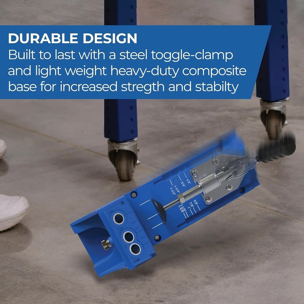 Pocket Hole Jig - Adjustable, Versatile Jig for Strong Joints - Create Perfec...