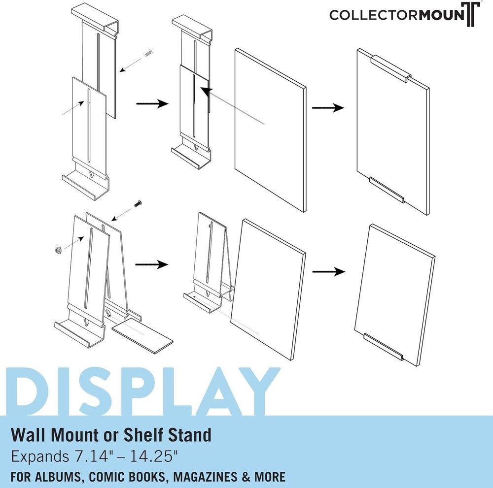 Invisible Comic Book Mount - Adjustable Floating Display for Collectors