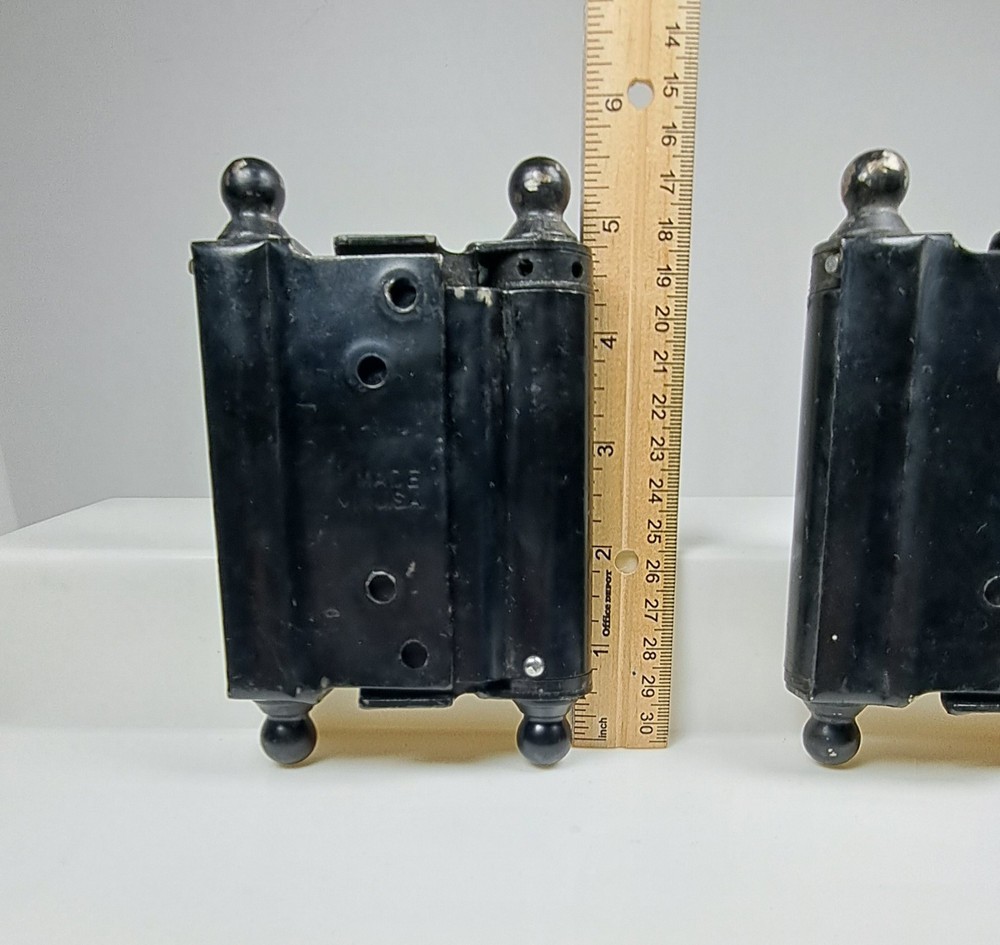 2 Vintage BOMMER Double Spring Hinges