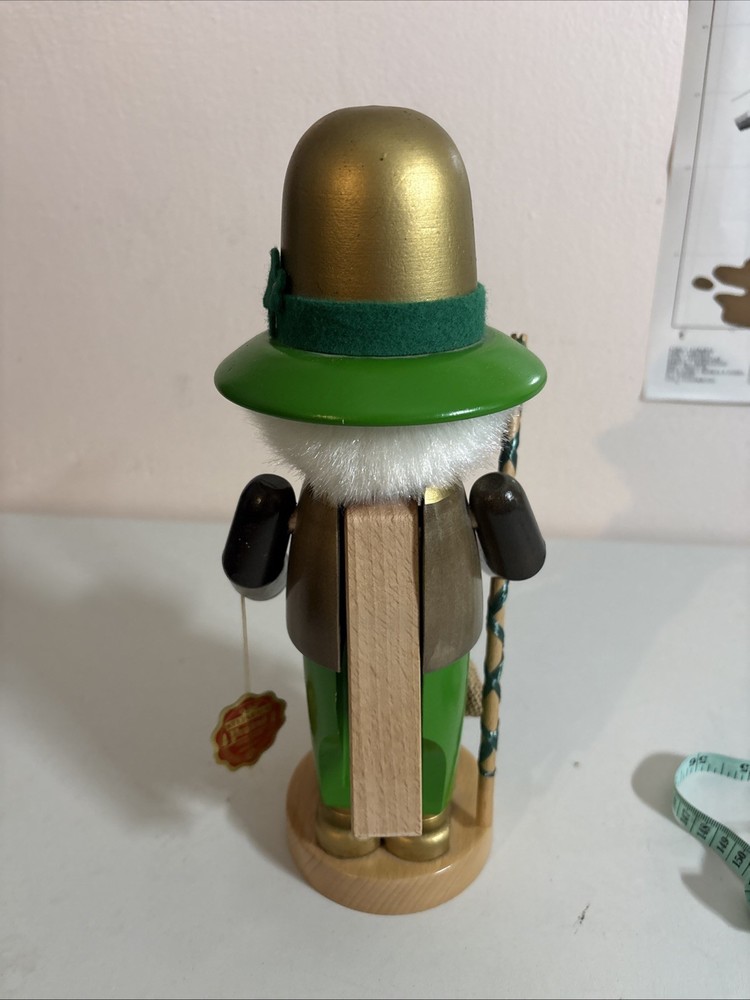 Steinbach Chubby St Patrick Nutcracker 12" Tall MISSING CLOVER VGUC