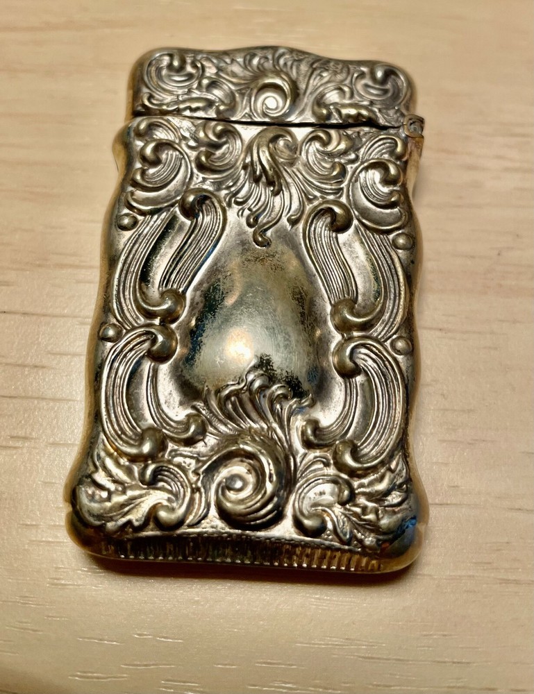 Antique Victorian Silveroin Match Safe