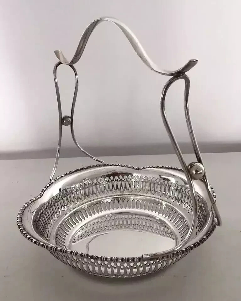 Mappin & Webb Solid Silver Cake Basket - Sheff. 1905