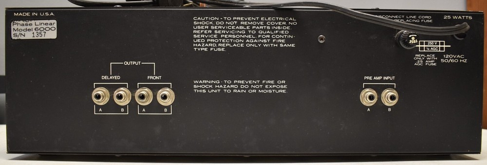 Vintage Phase Linear Audio Delay Model 6000 Series Two