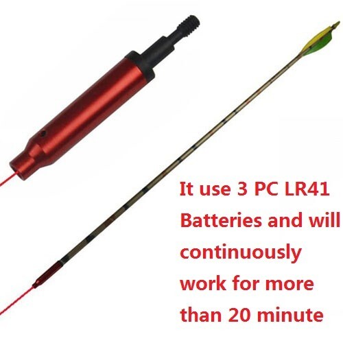 Archery Laser Sighting Tool Crossbow Bow Arrow Sight Bore Sighter, Anodized Red