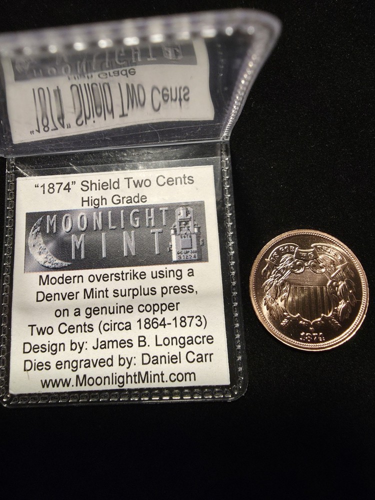 DAN CARR 1874 2C TWO CENT HAND SIGNED O/S ON A ORIGINAL 1864-73 TWO CENT!!!