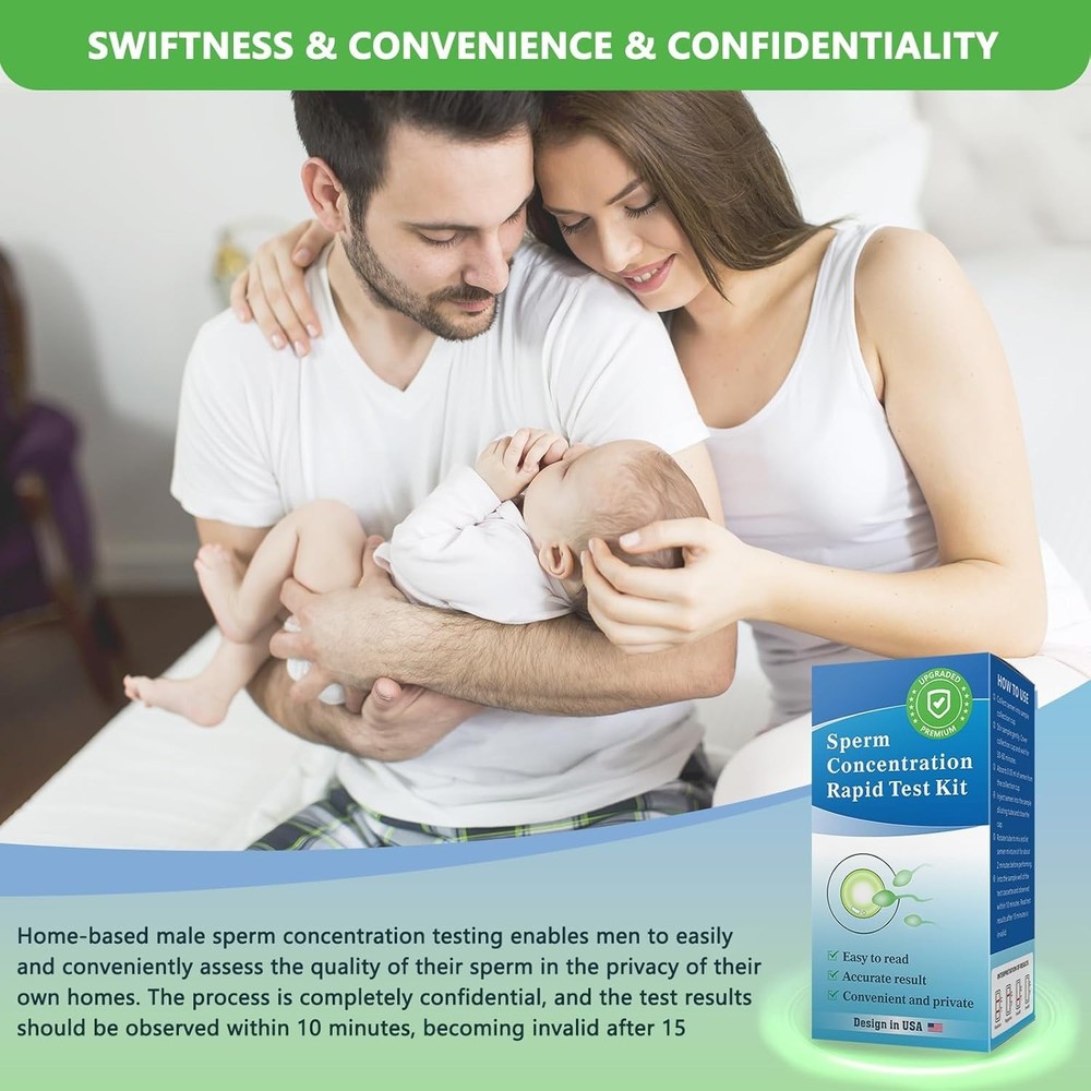 Trak Plus Male Fertility Testing System - Normal or Low Sperm Count Indicator