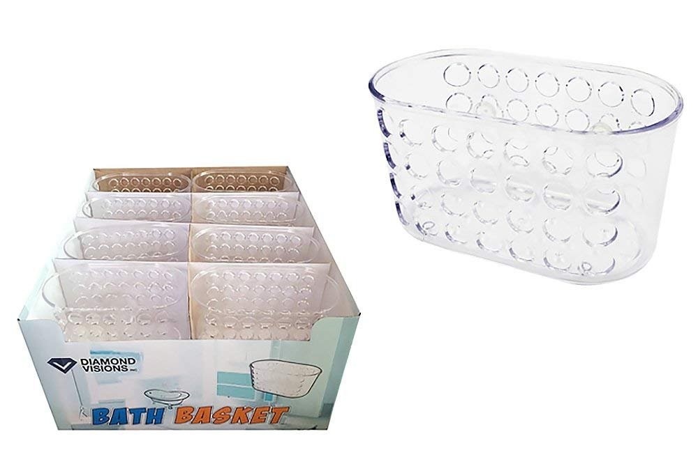 Diamond Visions 11-1809 Clear Plastic Bath Basket MultiPack (2 Bath Baskets)