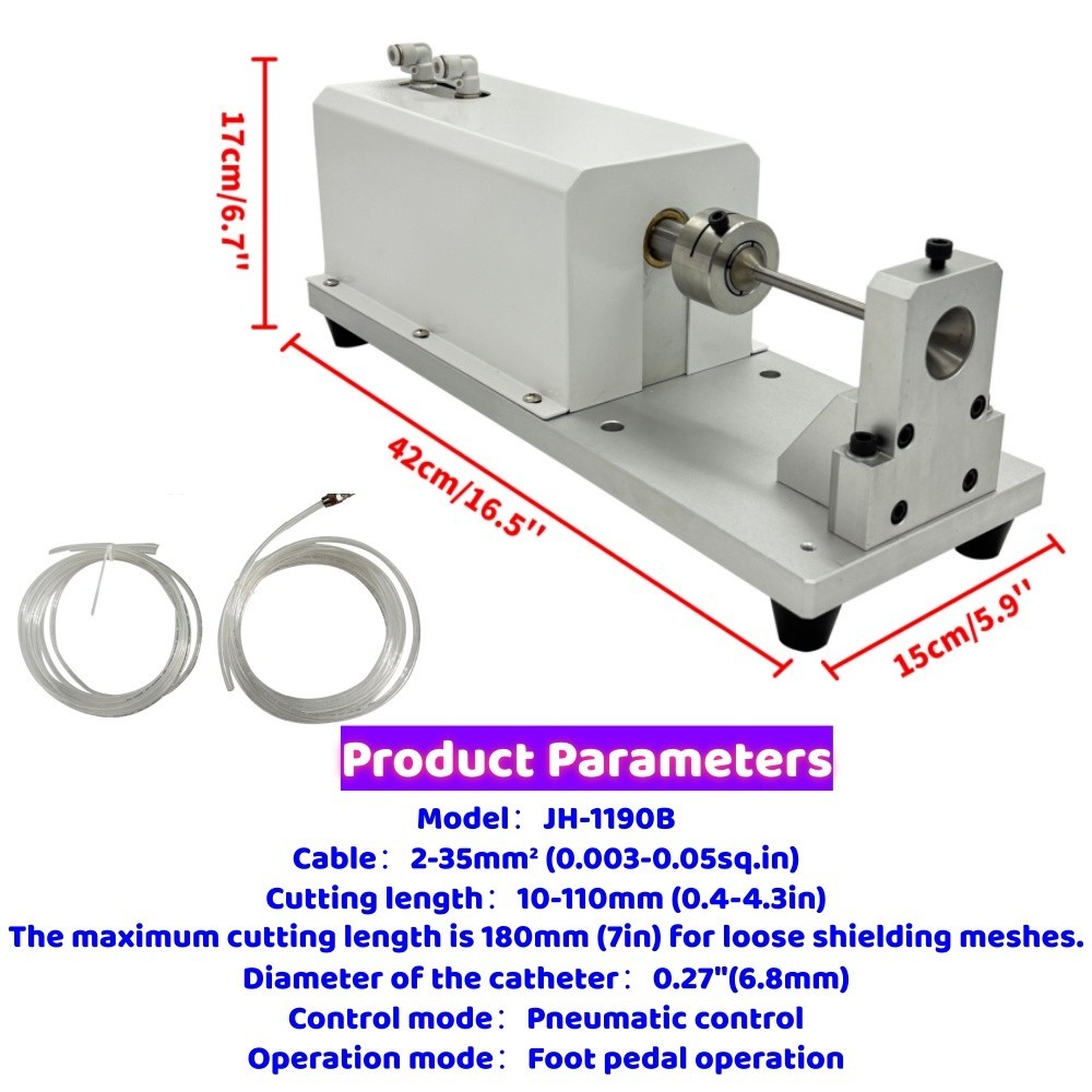 2-35mm² Cable Shielding Mesh Cutting Machine Pneumatic Shielding Mesh Ring Cutte