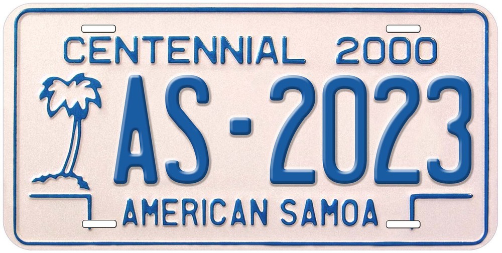 American Samoa 2000 Personalized Novelty Car License Plate