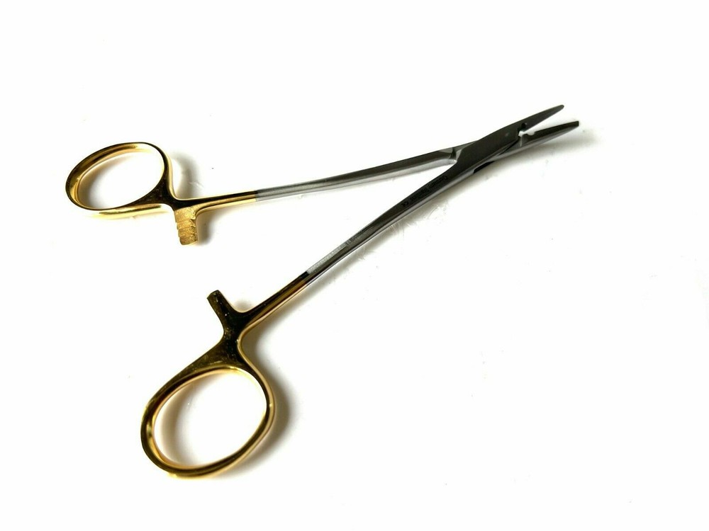 TC Webster Needle Holder 6" Tungsten Carbide Inserts Smooth Jaws German Stainles