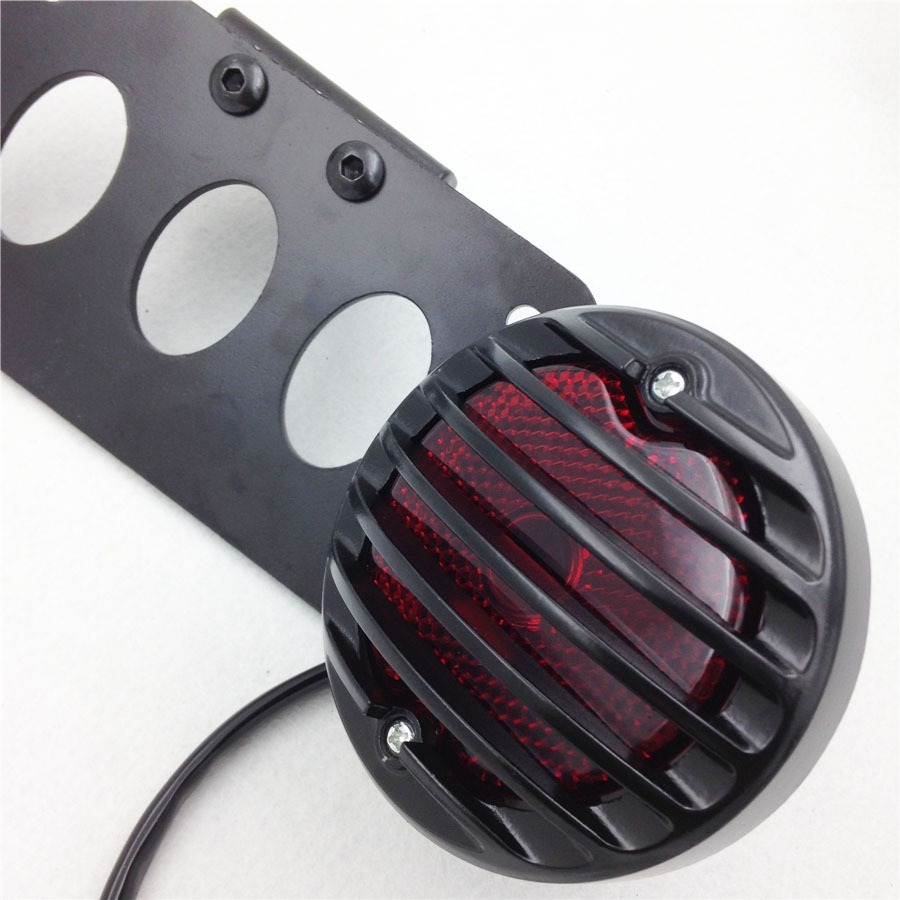 Pre-drilled License Side Tag Holder Bracket Tail Light For Harley Metric chopper