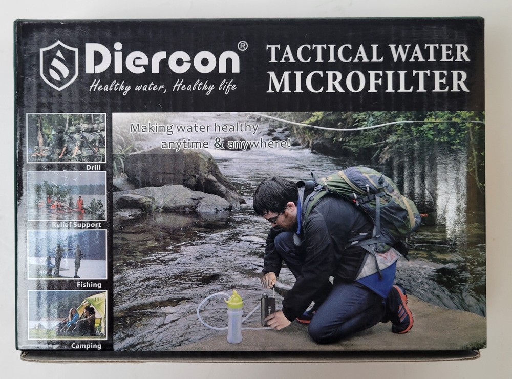 Diercon Tactical Water Micro Filter New In Box Compact Water Filter