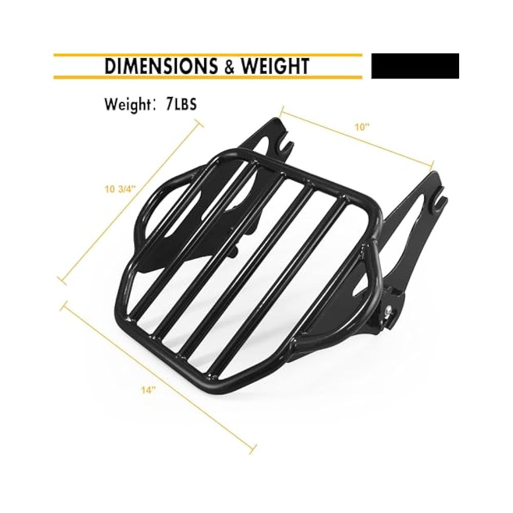 For Detachable Luggage Rack, High,Capacity Storage, Solid Steel, Black Powder