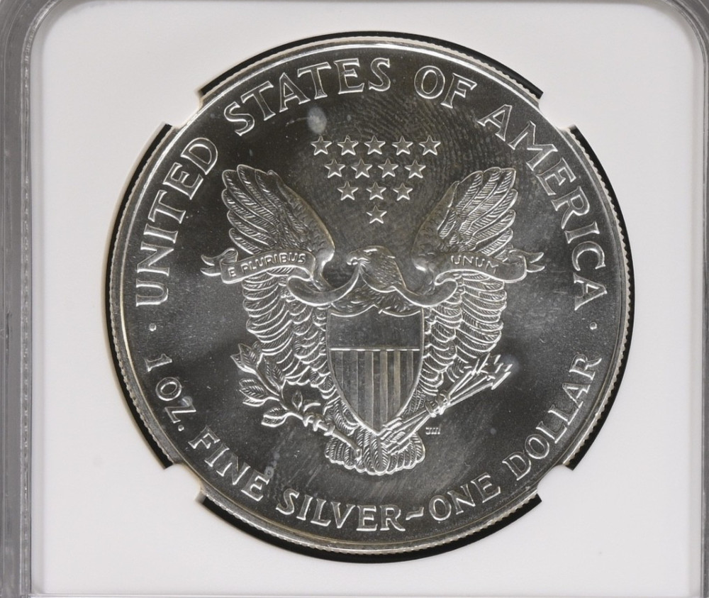 1994 $1 Silver American Eagle--NGC UNC MS67