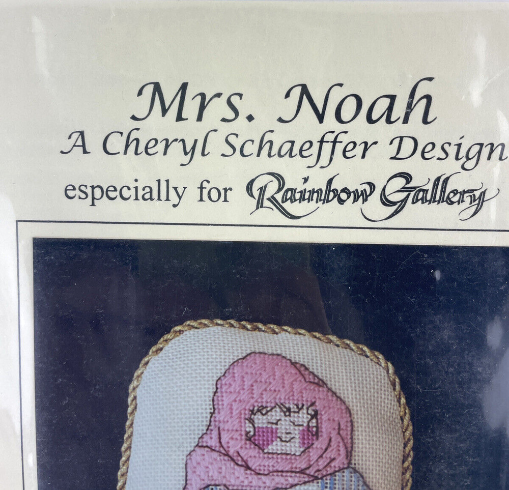 Cheryl Shaeffer Design Needlepoint PATTERN Mrs. Noah with Ducks Rainbow Gallery