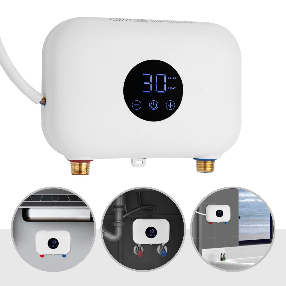 4500W Electric Hot Tankless Water Heater Mini Instant Heater Bathroom Kitchen US