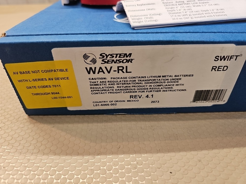 NEW SYSTEM SENSOR WAV-RL