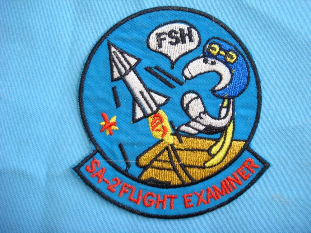 VIETNAM WAR PATCH, USAF SURFACE TO AIR MISSILE SA-2 FLIGHT EXAMINER